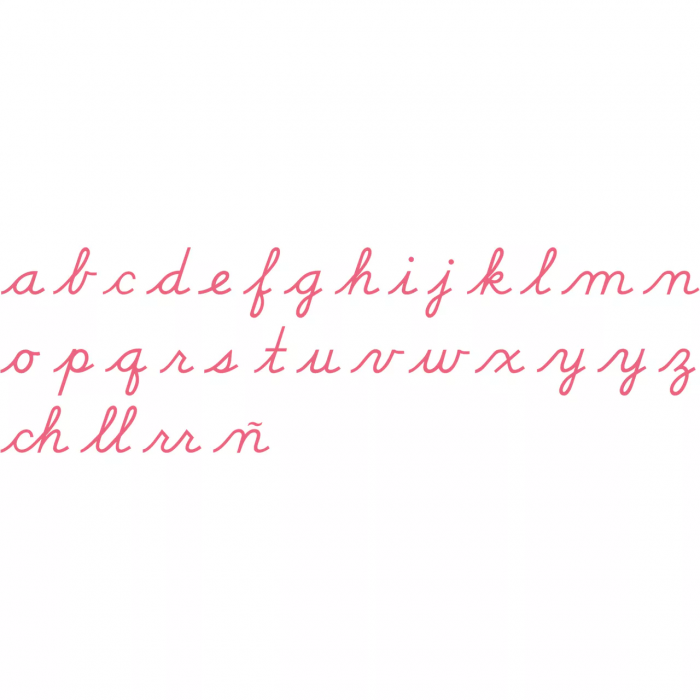 Bảng chữ cái di động cỡ trung bình: Chữ viết tay – Màu đỏ