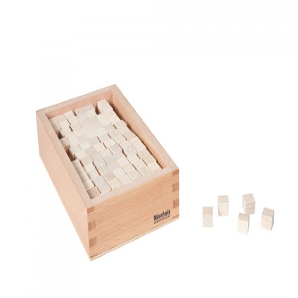 Hộp đựng nhiều khối gỗ hình vuông nhỏ (273 khối)