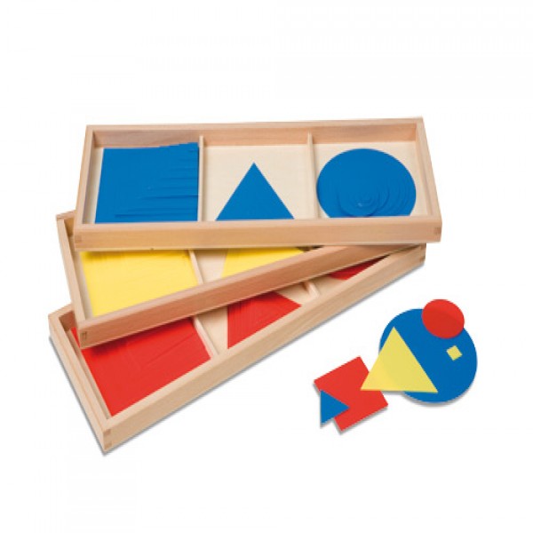 Bộ học cụ các hình tròn, hình tam giác, hình vuông