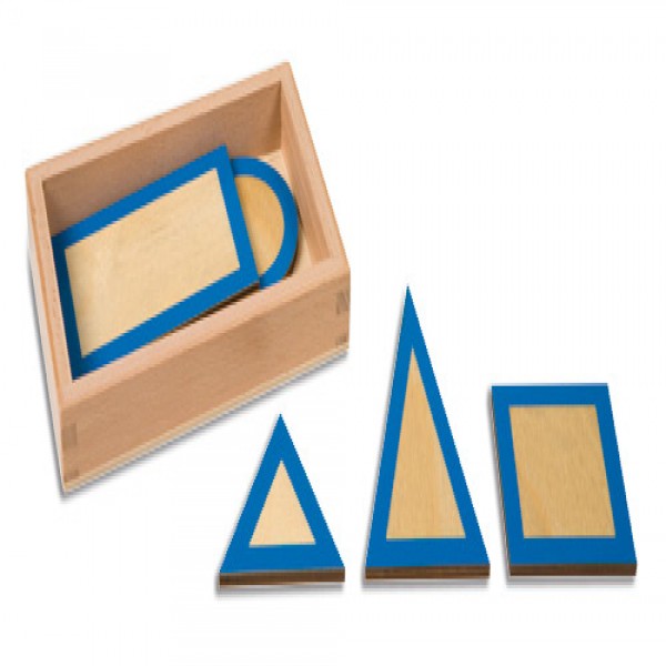 Các thẻ hình học bằng gỗ