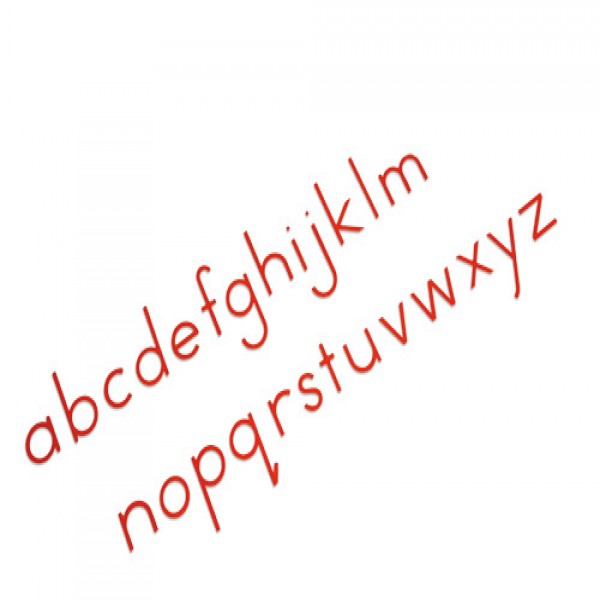 Bộ chữ cái rời cỡ chữ nhỏ: Chữ in chuẩn Quốc tế, màu đỏ