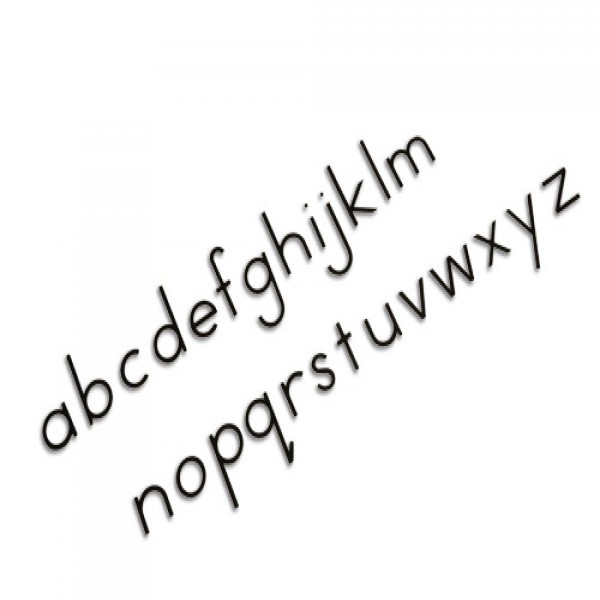 Bộ chữ cái rời cỡ nhỏ: Chữ in chuẩn Quốc tế, màu đen