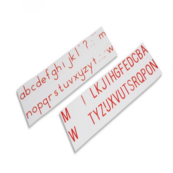Bảng chữ cái: Chữ in chuẩn Quốc tế, màu đỏ