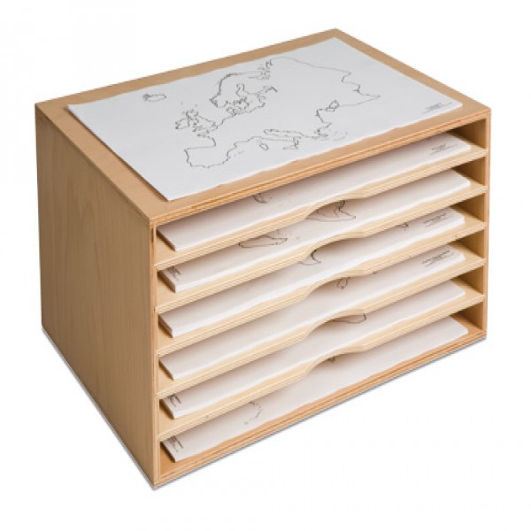 Kệ đặt các bản đồ giấy