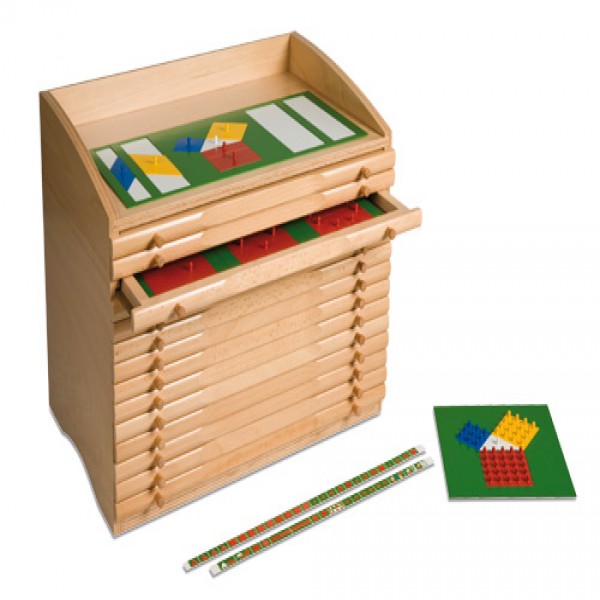 Kệ đựng bộ hình học học phân số