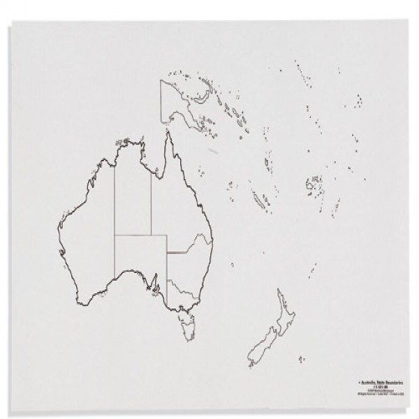 Bản đồ nước Úc: Các đường biên giới