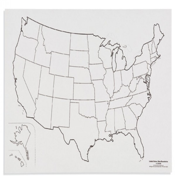 Bản đồ nước Mĩ: Đường biên giới quốc qia