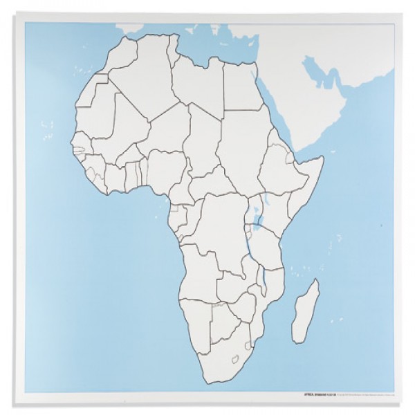 Bản đồ Châu Phi: Chưa dán nhãn