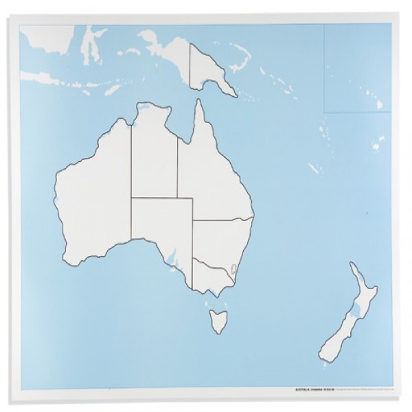 Bản đồ nước ÚC: Chưa dán nhãn