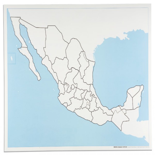 Bản đồ Mexico: Chưa dán nhãn