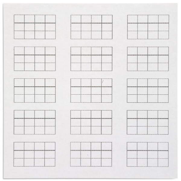 Giấy hỗ trợ trò chơi tem- 15 hình chữ nhật trên giấy