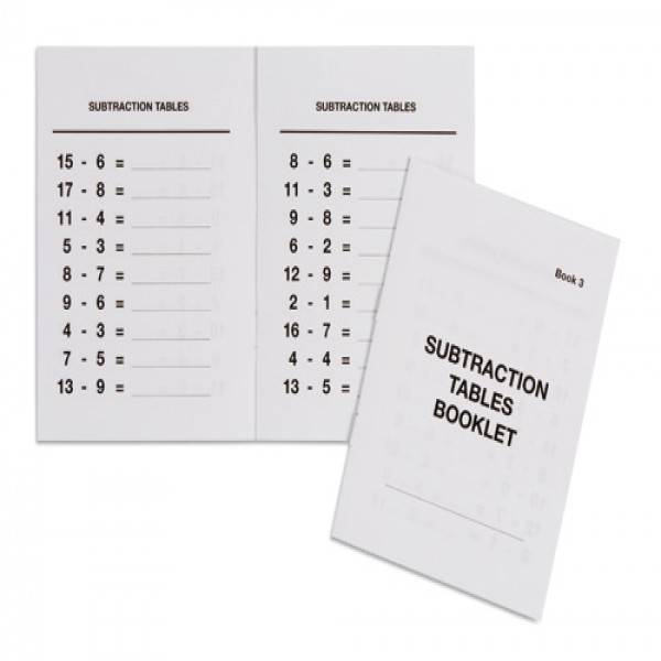 Sách nhỏ học phép trừ 3